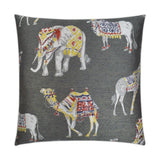 Animal Show Grey Throw Pillow With Insert Throw Pillows LOOMLAN By D.V. Kap