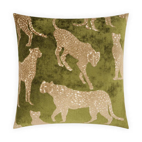 Animique Fern Green Throw Pillow With Insert Throw Pillows LOOMLAN By D.V. Kap