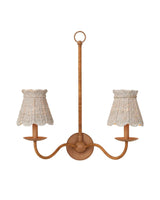 Annabelle Whitewashed Seagrass Tapered Chandelier Shade Chandeliers LOOMLAN By Currey & Co