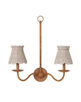 Annabelle Whitewashed Seagrass Tapered Chandelier Shade Chandeliers LOOMLAN By Currey & Co