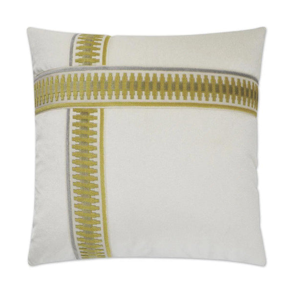 Antibes II Yellow Throw Pillow With Insert Throw Pillows LOOMLAN By D.V. Kap