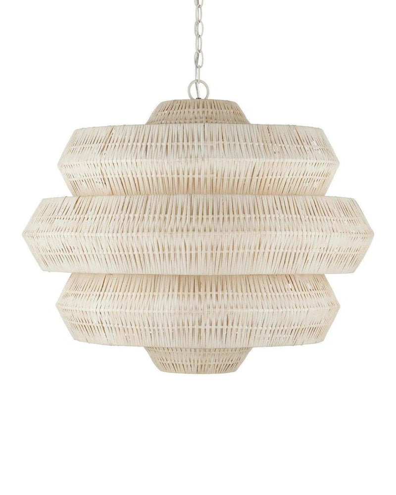 Antibes Medium White Chandelier Chandeliers LOOMLAN By Currey & Co