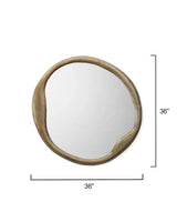 Antique Brass Aluminum Organic Round Wall Mirror Wall Mirrors LOOMLAN By Jamie Young