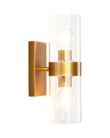 Antique Brass and Clear Glass Chatham Wall Sconce Wall Sconces LOOMLAN By Jamie Young