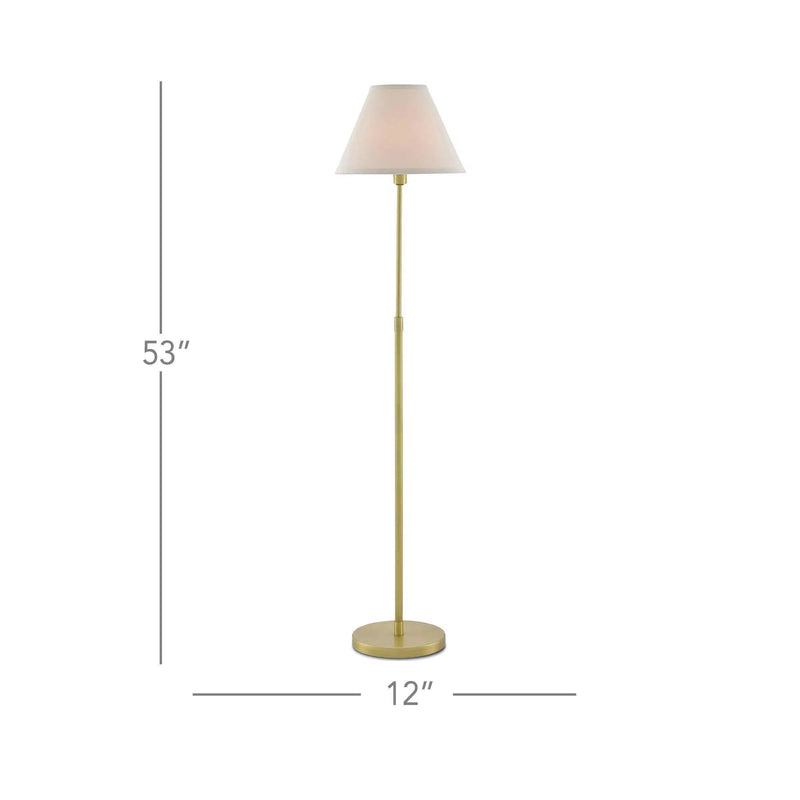 Antique Brass Dain Floor Lamp Floor Lamps LOOMLAN By Currey & Co