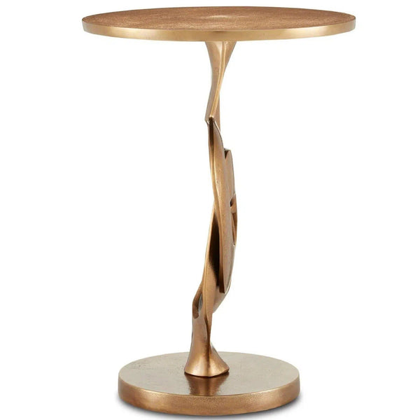 Antique Brass Kadali Accent Table Side Tables LOOMLAN By Currey & Co