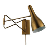 Antique Brass Lenz Swing Arm Wall Sconce Wall Sconces LOOMLAN By Jamie Young