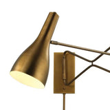 Antique Brass Lenz Swing Arm Wall Sconce Wall Sconces LOOMLAN By Jamie Young