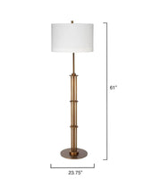 Antique Brass Mid-Century Modern Floor Lamp Marcus Floor Lamps LOOMLAN By Jamie Young