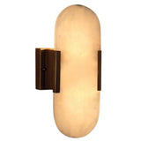 Antique Brass White Alabaster Delphi Wall Sconce Wall Sconces LOOMLAN By Jamie Young