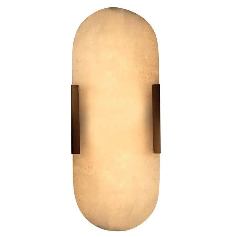 Antique Brass White Alabaster Delphi Wall Sconce Wall Sconces LOOMLAN By Jamie Young