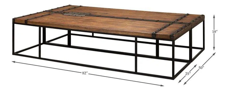 Antique Door Coffee Table Extra Large Size Reclaimed Wood Coffee Tables LOOMLAN By Sarreid