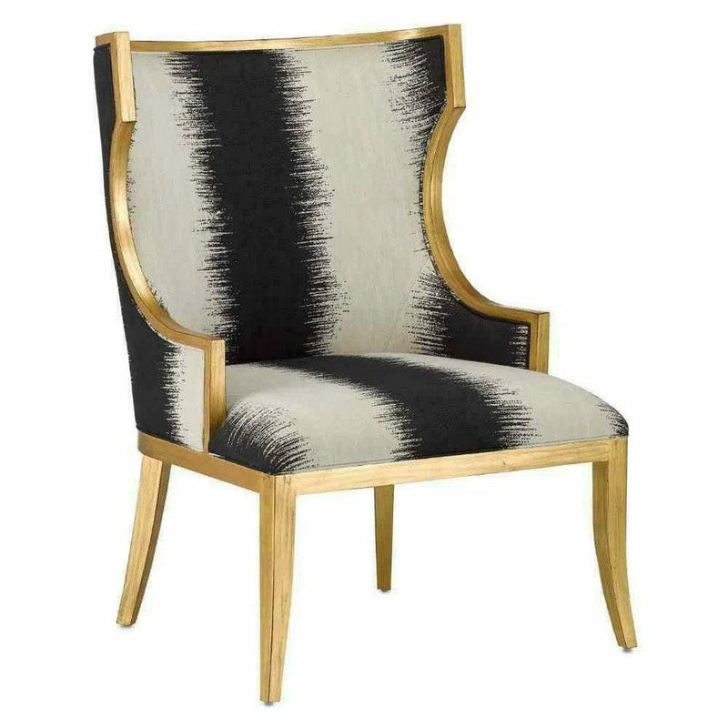 Antique Gold Garson Kona Chair Accent Chairs LOOMLAN By Currey & Co