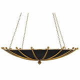 Antique Gold Leaf Gold Leaf Satin Black Fontaine Chandelier Chandeliers LOOMLAN By Currey & Co