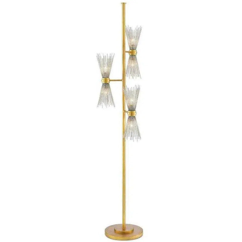 Antique Gold Leaf Silver Leaf Novatude Floor Lamp Floor Lamps LOOMLAN By Currey & Co