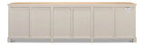 Antique Whitewash Extra Wide Sideboard 6 Door Sideboards LOOMLAN By Sarreid