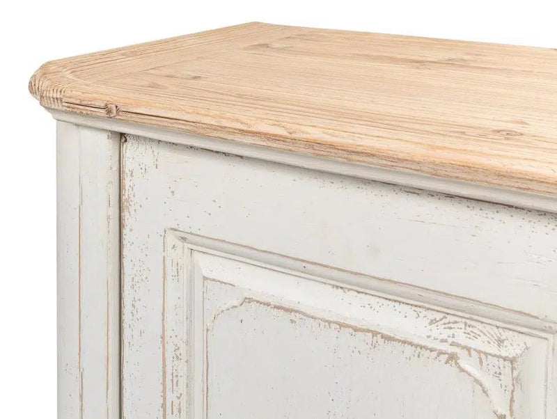 Antique Whitewash Sideboard 4 Door Sideboards LOOMLAN By Sarreid