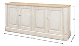 Antique Whitewash Sideboard 4 Door Sideboards LOOMLAN By Sarreid