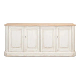 Antique Whitewash Sideboard 4 Door Sideboards LOOMLAN By Sarreid