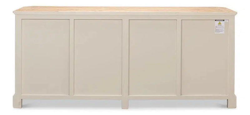 Antique Whitewash Sideboard 4 Door Sideboards LOOMLAN By Sarreid