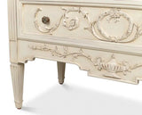 Antoinette Chest Of Two Drawers Distressed White Chests LOOMLAN By Sarreid