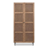 Anton Tall Cupboard Bookcase With Doors Bookcases LOOMLAN By Sarreid