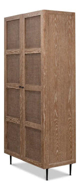 Anton Tall Cupboard Bookcase With Doors Bookcases LOOMLAN By Sarreid