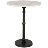 Antonie Iron and Marble Round Side Table Side Tables LOOMLAN By Noir