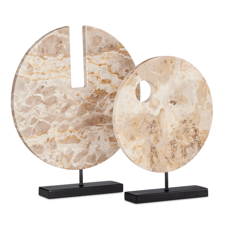 Anu Marble Disc Statues & Sculptures LOOMLAN By Currey & Co