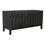 Anubis Black 3 Door Sideboard Sideboards LOOMLAN By Noir