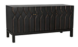 Anubis Black 3 Door Sideboard Sideboards LOOMLAN By Noir