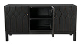 Anubis Black 3 Door Sideboard Sideboards LOOMLAN By Noir