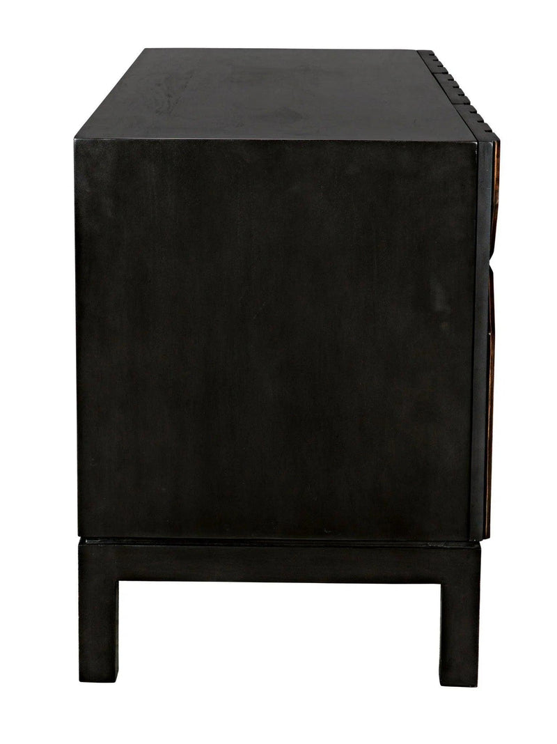 Anubis Black 3 Door Sideboard Sideboards LOOMLAN By Noir