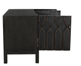 Anubis Black 3 Door Sideboard Sideboards LOOMLAN By Noir