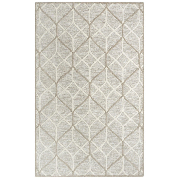 Aqsa Geometric Brown Living Room Rug Area Rugs LOOMLAN By LOOMLAN