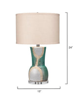 Aqua Ceramic Estel Table Lamp Table Lamps LOOMLAN By Jamie Young