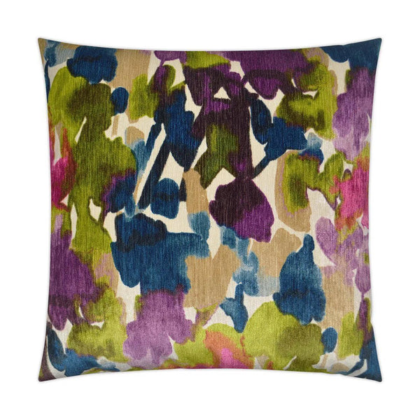 Aquarelle Multi Color Throw Pillow With Insert Throw Pillows LOOMLAN By D.V. Kap