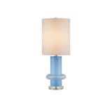 Aquaviva Glass and Metal Blue Table Lamp Table Lamps LOOMLAN By Currey & Co