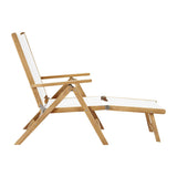 Aquitania Teak Outdoor Folding Deck Chair Outdoor Cabanas & Loungers LOOMLAN By HiTeak