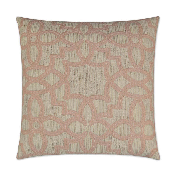 Arabesque Blush Brown Throw Pillow With Insert Throw Pillows LOOMLAN By D.V. Kap