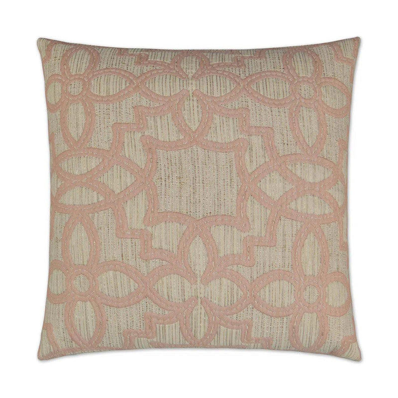 Arabesque Blush Brown Throw Pillow With Insert Throw Pillows LOOMLAN By D.V. Kap