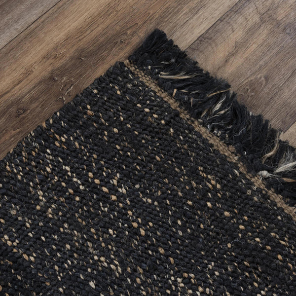 Arai Black Jute Rug 9x12 For Living Room Area Rugs LOOMLAN By LOOMLAN