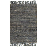 Arar Gray Jute Rug 9x12 For Living Room Area Rugs LOOMLAN By LOOMLAN