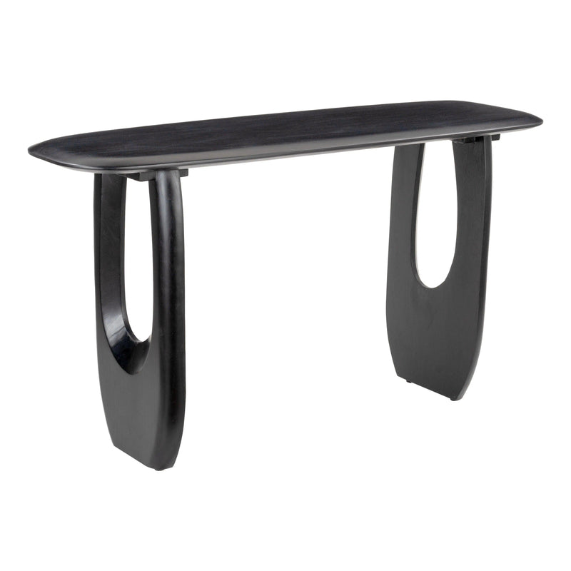 Arasan Wood Black Geometric Console Table Console Tables LOOMLAN By Zuo Modern