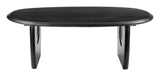 Arasan Wood Black Oval Coffee Table Coffee Tables LOOMLAN By Zuo Modern