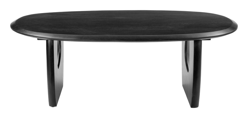 Arasan Wood Black Oval Coffee Table Coffee Tables LOOMLAN By Zuo Modern