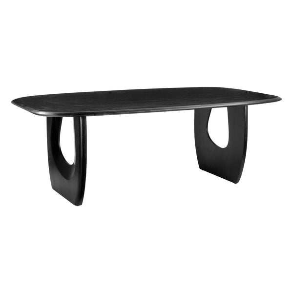 Arasan Wood Black Rectangular Dining Table Dining Tables LOOMLAN By Zuo Modern