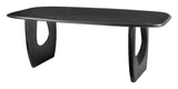 Arasan Wood Black Rectangular Dining Table Dining Tables LOOMLAN By Zuo Modern