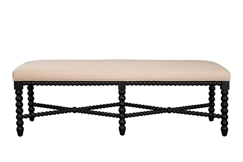 Arc Bench - Light Bleach Bedroom Benches LOOMLAN By Furniture Classics