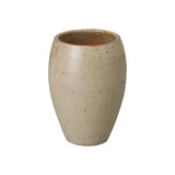 Arc Tropical Sand Ceramic Round Planter Outdoor Planters LOOMLAN By Emissary